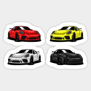 X4 Porsche 911 Car Sticker